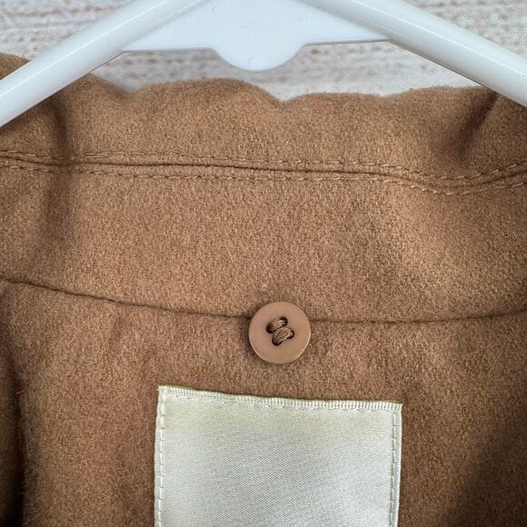 Elvenses Anthropologie Wool Toggle Button Overcoat Womens 0 Camel Brown - Picture 9 of 11